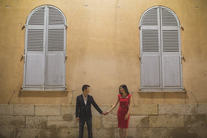 Surprise Proposal French Riviera Asian couple 5551