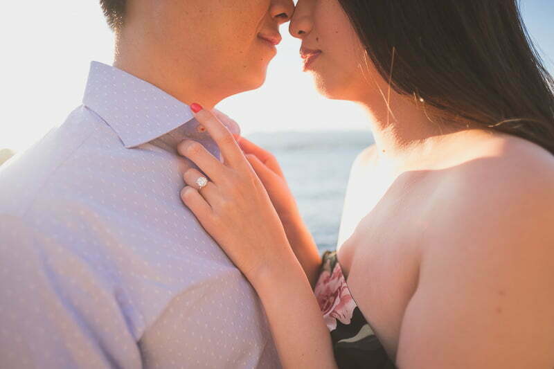 Surprise Proposal French Riviera Asian couple 7301