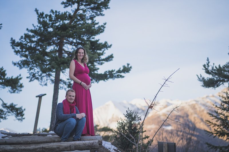 Winter Maternity photo session French Alps Riviera 1132