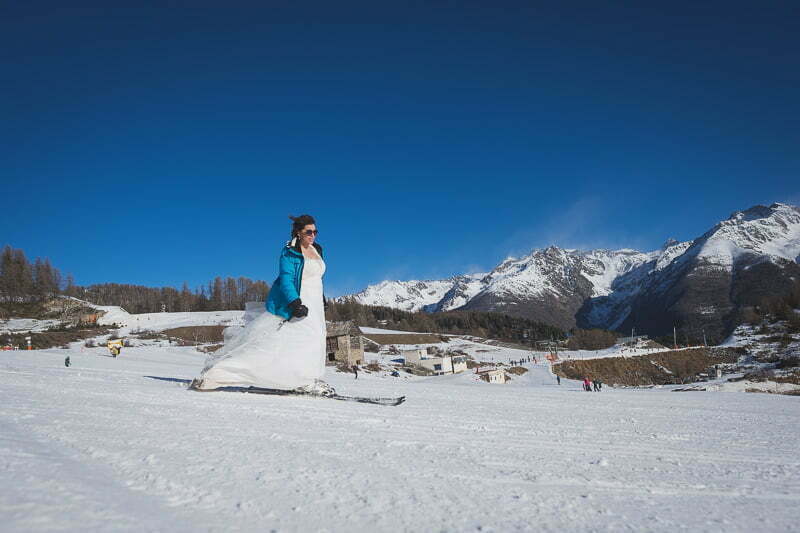 Wedding Day After Photo Session Mountains Auron Alpes 1369