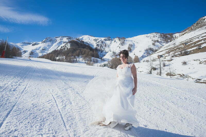 Wedding Day After Photo Session Mountains Auron Alpes 1572