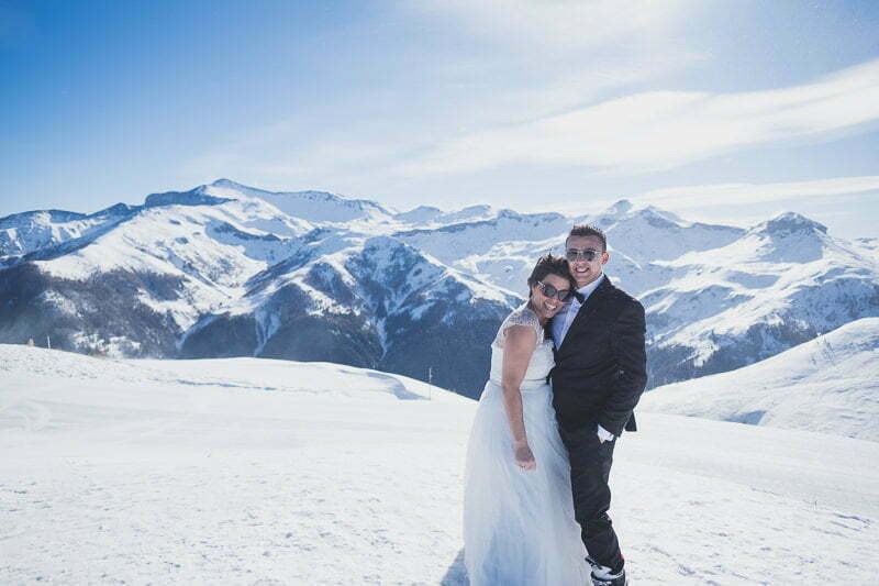 Wedding Day After Photo Session Mountains Auron Alpes 1634