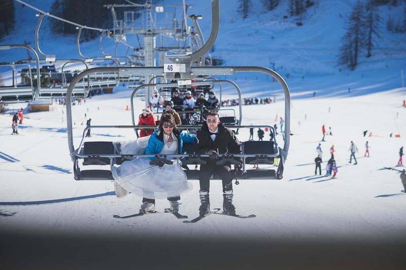 Wedding Day After Photo Session Mountains Auron Alpes 9576