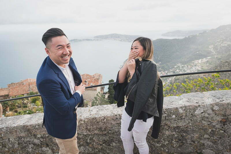 Asian Wedding Proposal French Riviera Eze Chateau Eza 37