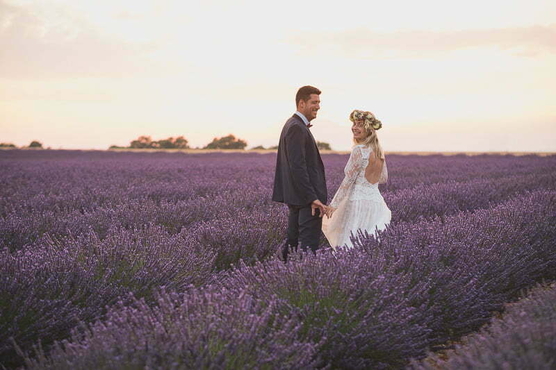 Lavender fields couple photo session south of France wedding 9699