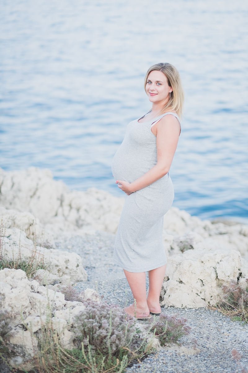 Tender Maternity Pregnancy Seaside Photo Session French Riviera 2024