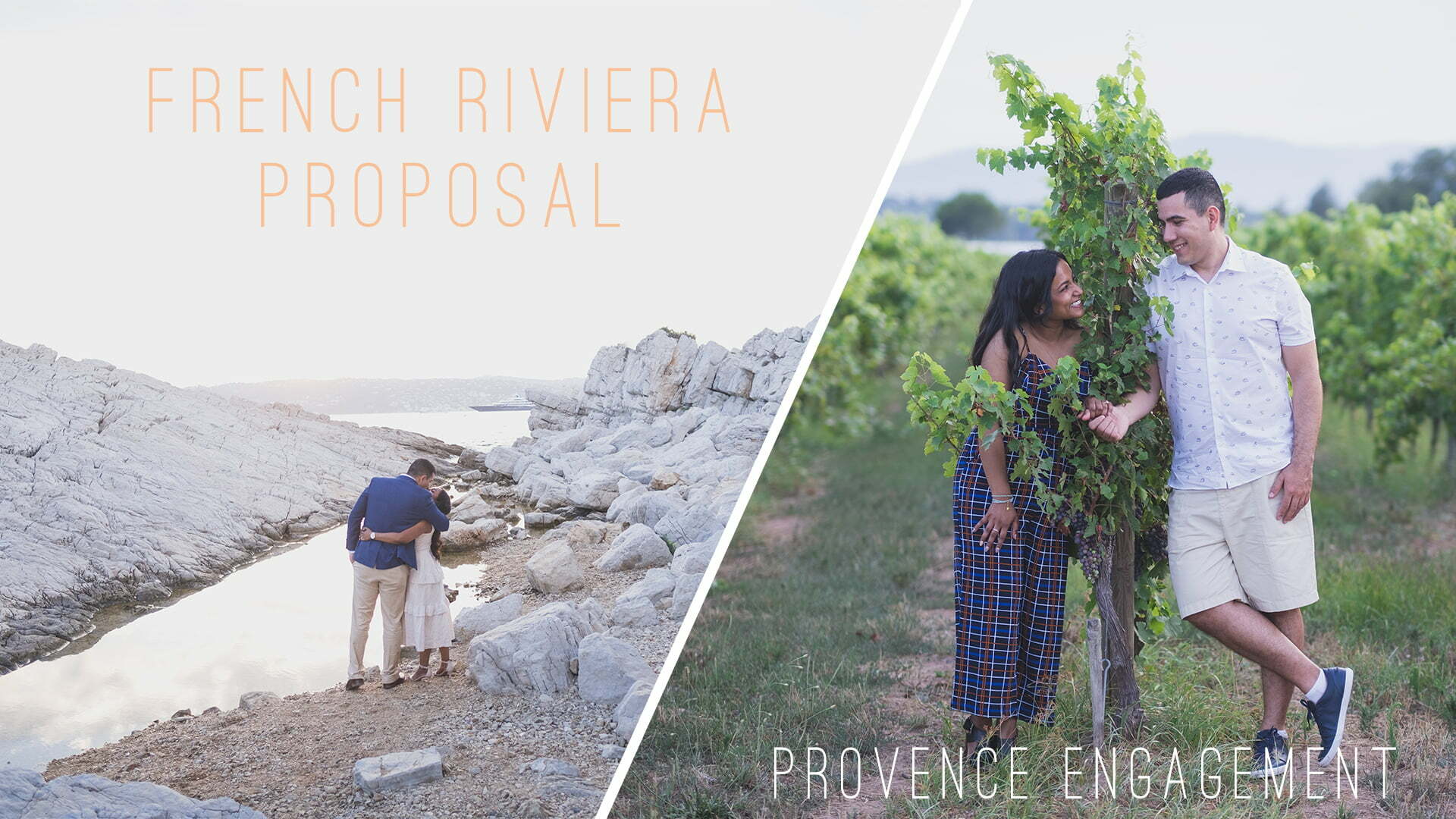 Surprise seaside Proposal & Vineyard Engagement session 7 French Riviera Proposal Provence Engagement Session