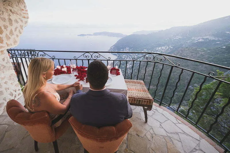 Eze Chateau Eza Wedding proposal Balcony 2093