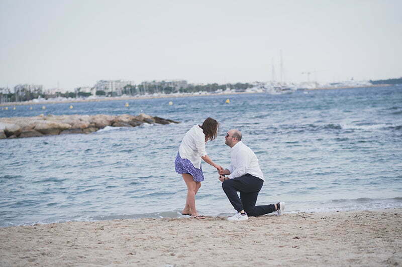 The Most Romantic Cannes Proposal Locations: A Luxury Riviera Guide 2 Cannes winter proposal on the beach near la Croisette and palais des festival