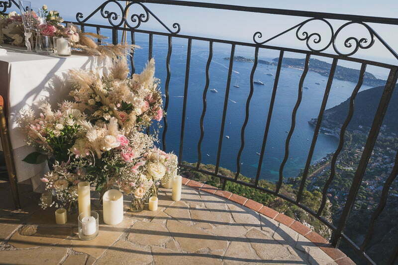 Chateau eza Proposal private balcony flower 1007