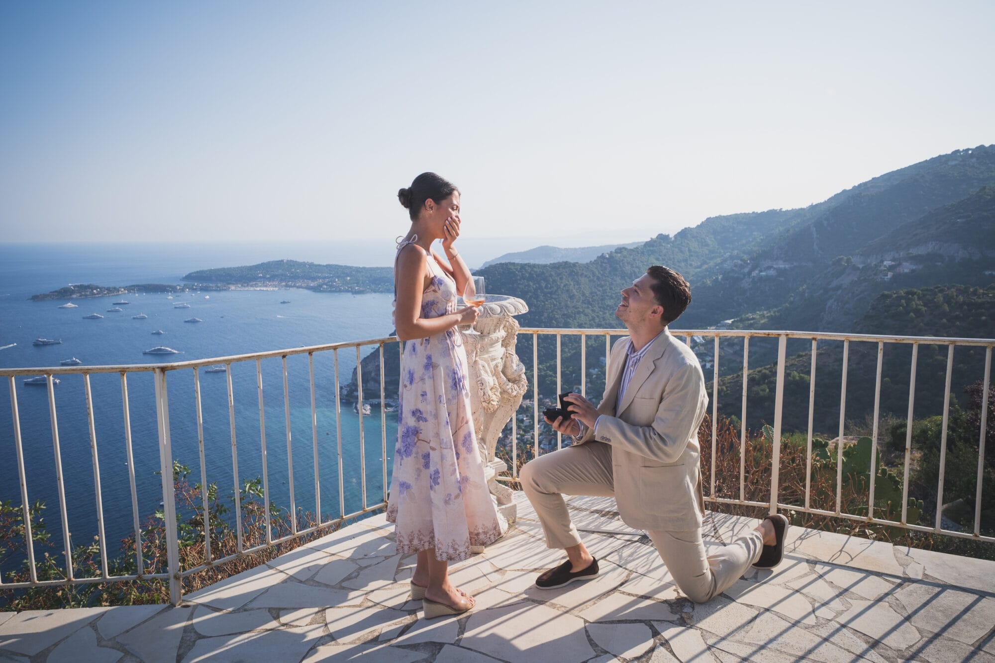 Luxury Proposal floral decoration examples Chateau Chevre d'Or French Riviera