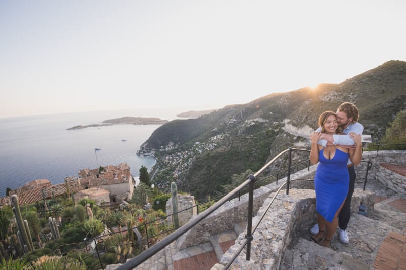 French Riviera Proposal Chateau Eza 1035