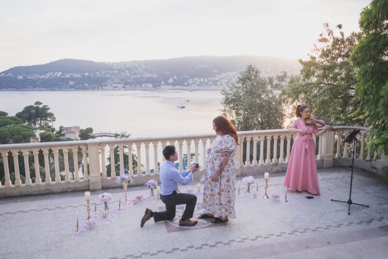 Villa Ephrussi Intimate Proposal 1 Wedding Proposal Villa Ephrussi 1127