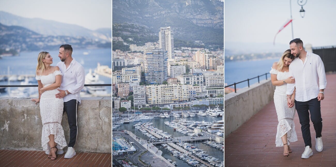 Monaco le Rocher intimate proposal overlooking Port Hercule harbor
