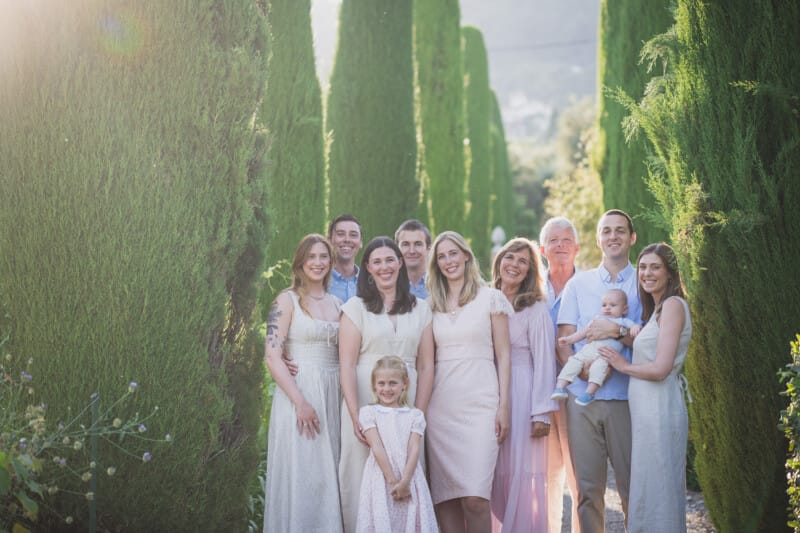 Family memories from Grasse 1 French Riviera Family photographer. Photo session during their holiday in Grasse. Relaxed Pictures in mansion garden at sunset