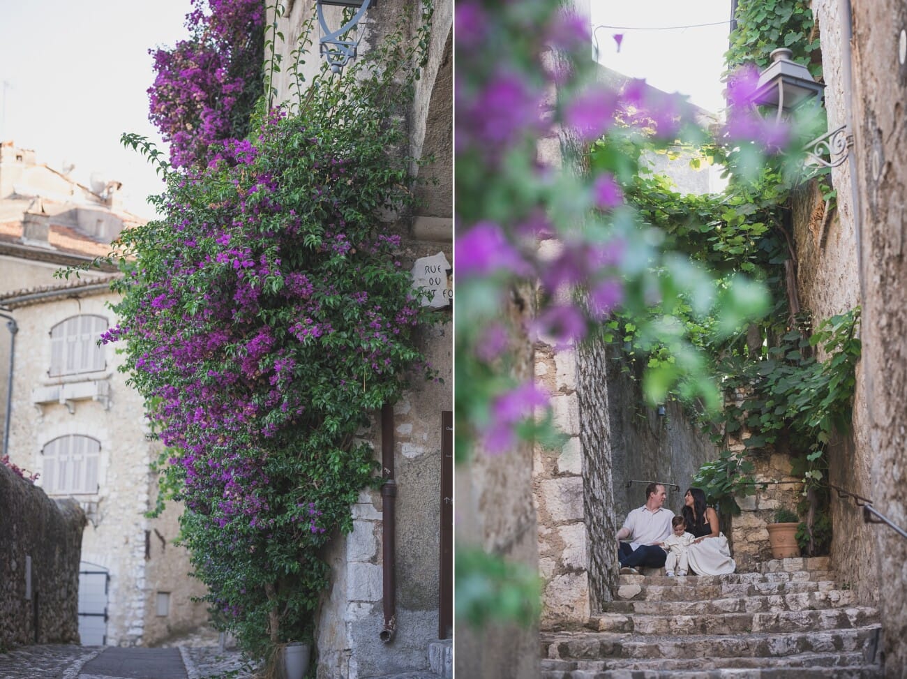 The Art of the Moment: Your Guide to a Luxury Proposal & Family Photoshoot in Saint-Paul de Vence 4 Saint-Paul de Vence family session strolling the town with colourful flowers.
Saint-Paul de Vence Photographer