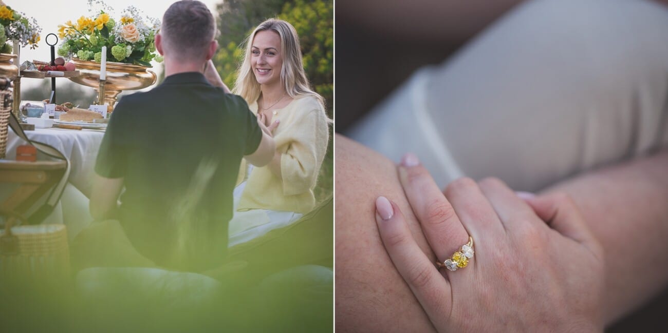 French Riviera intimate Yellow picnic proposal 20 French Riviera Intimate Proposal overlooking Saint-Jean-Cap-Ferrat from VilleFranche-sur-Mer hills.
Custom luxury picnic planned and photographed by WildRoses