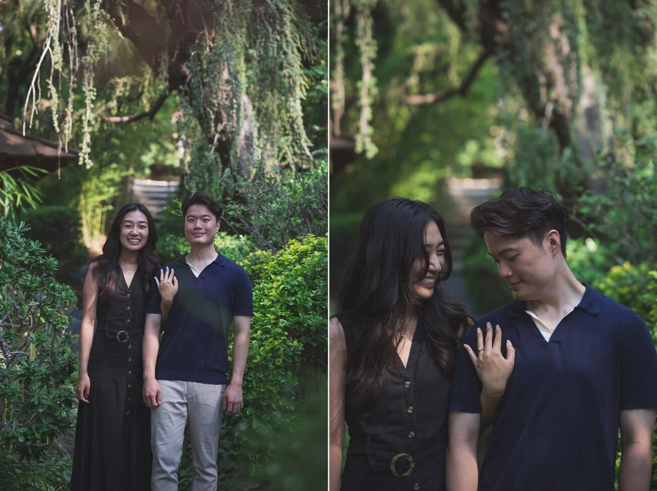Intimate Morning Proposal at Villa Ephrussi de Rothschild 18 Villa Ephrussi Proposal couple in the Japanese garden