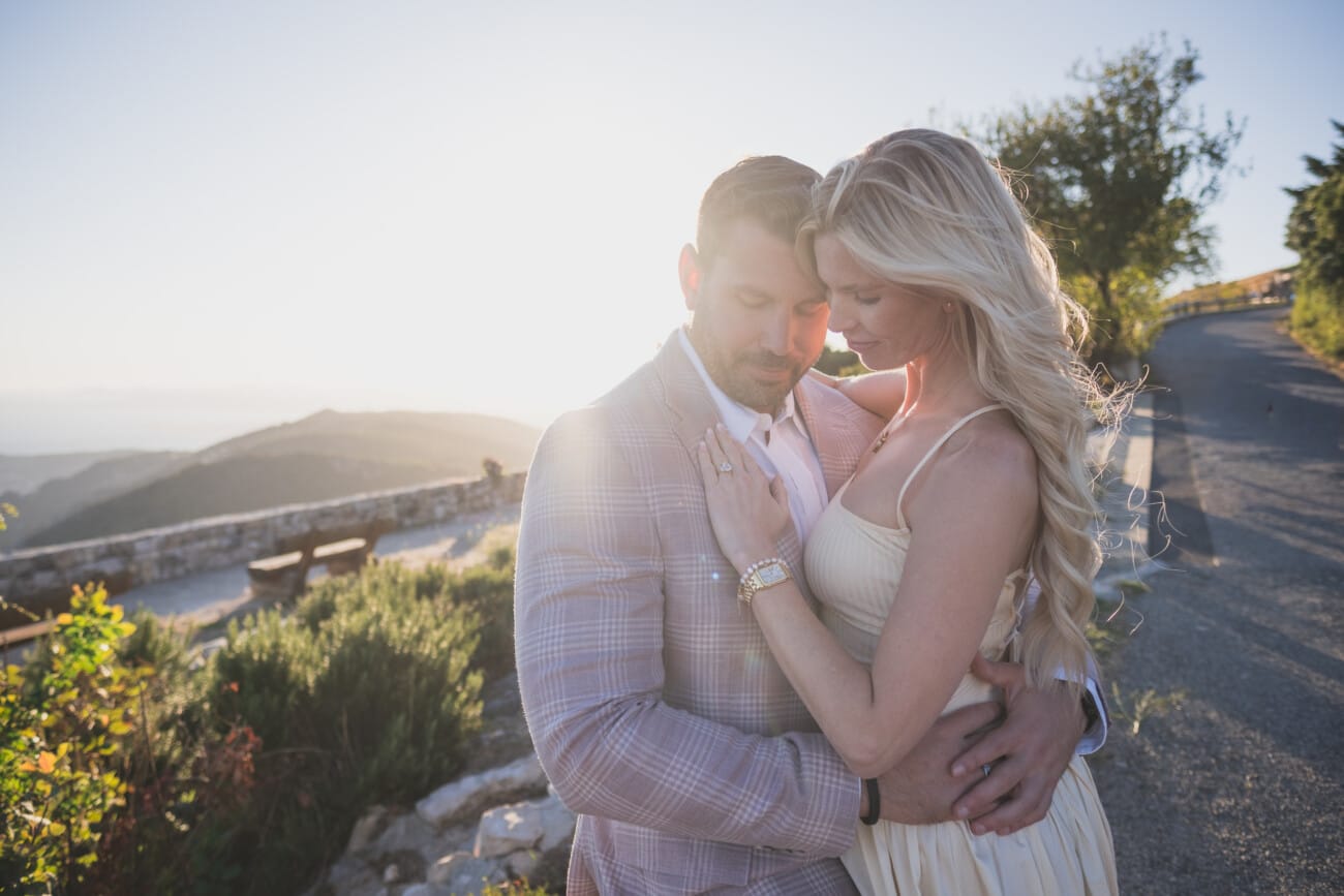 French Riviera colorful fall proposal overlooking the coastline 101