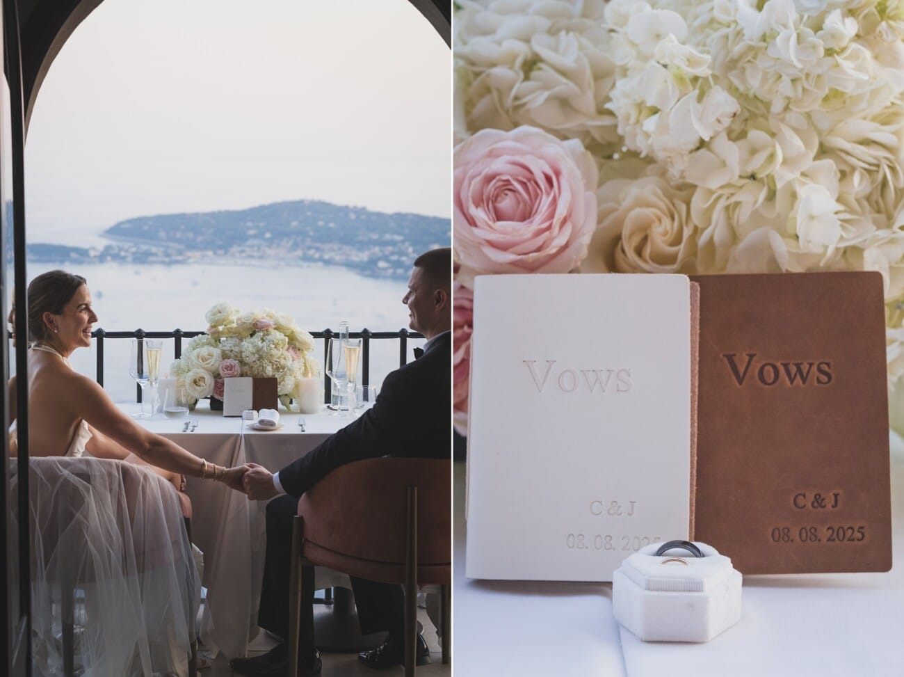 Intimate french riviera Elopement at Chateau Eza Overlooking the French Riviera 