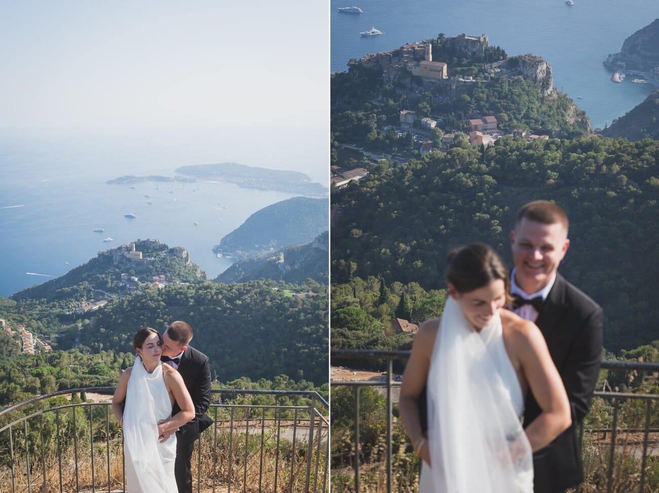 gorgeous french riviera Elopement in secret hidden places high on the mountains overlooking Saint-Jean-Cap-Ferrat and Eze towns