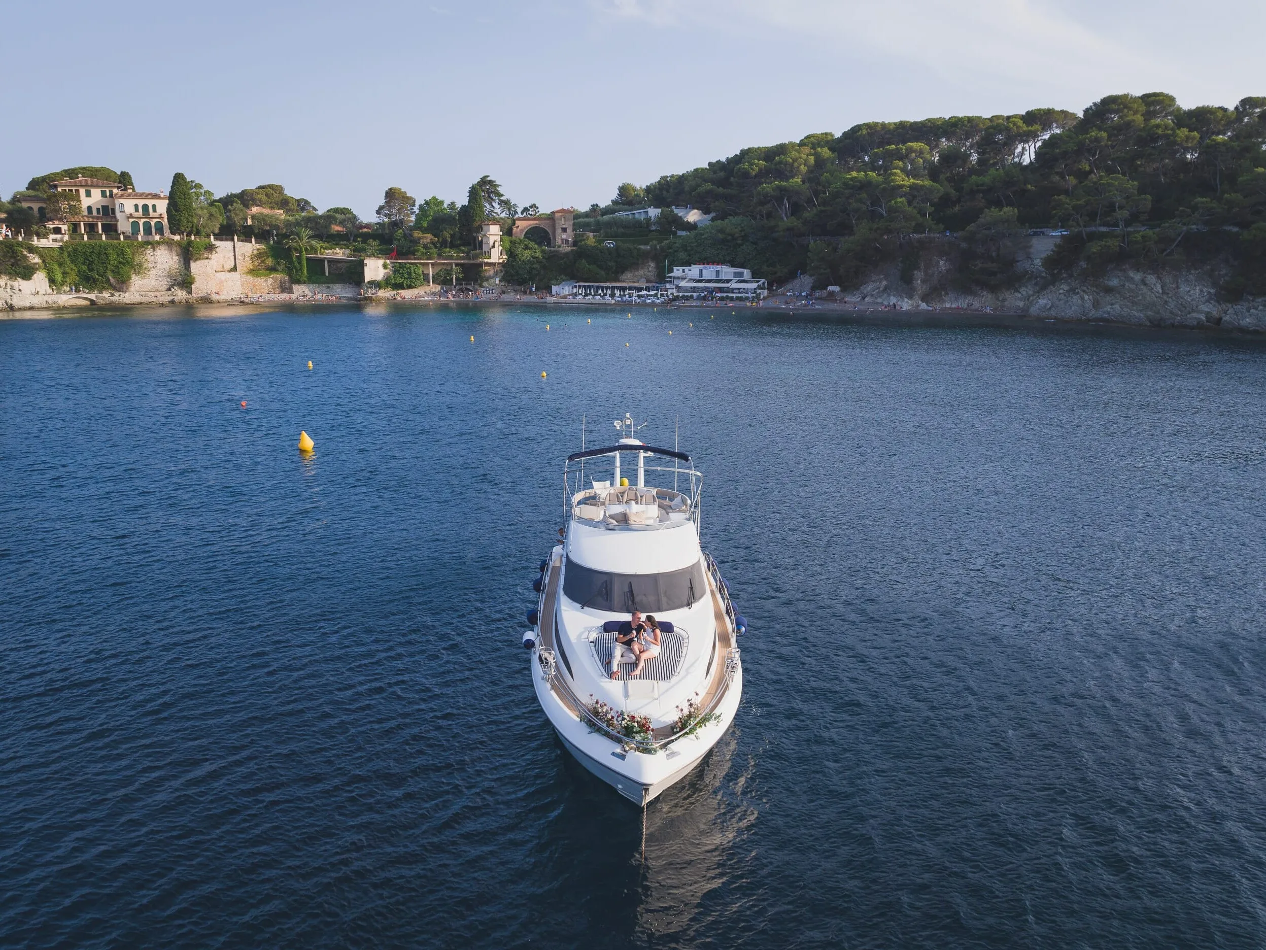 The 30 best places for a PROPOSAL on the French Riviera 20 Intimate yacht proposal, on the sea near Saint-Jean Cap-Ferrat at Sunset