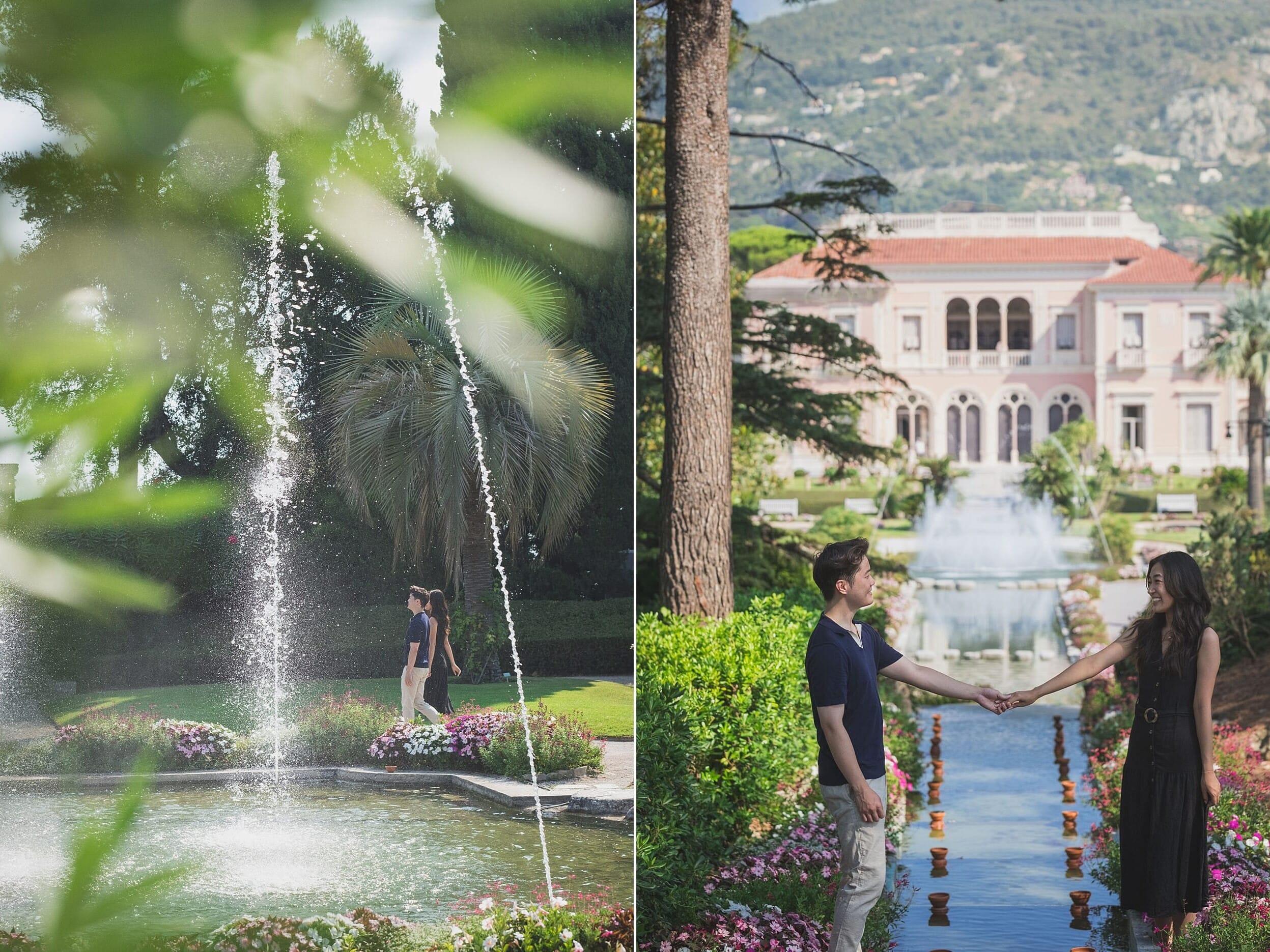 French Riviera Proposal in the splendid gardens of Villa Ephrussi