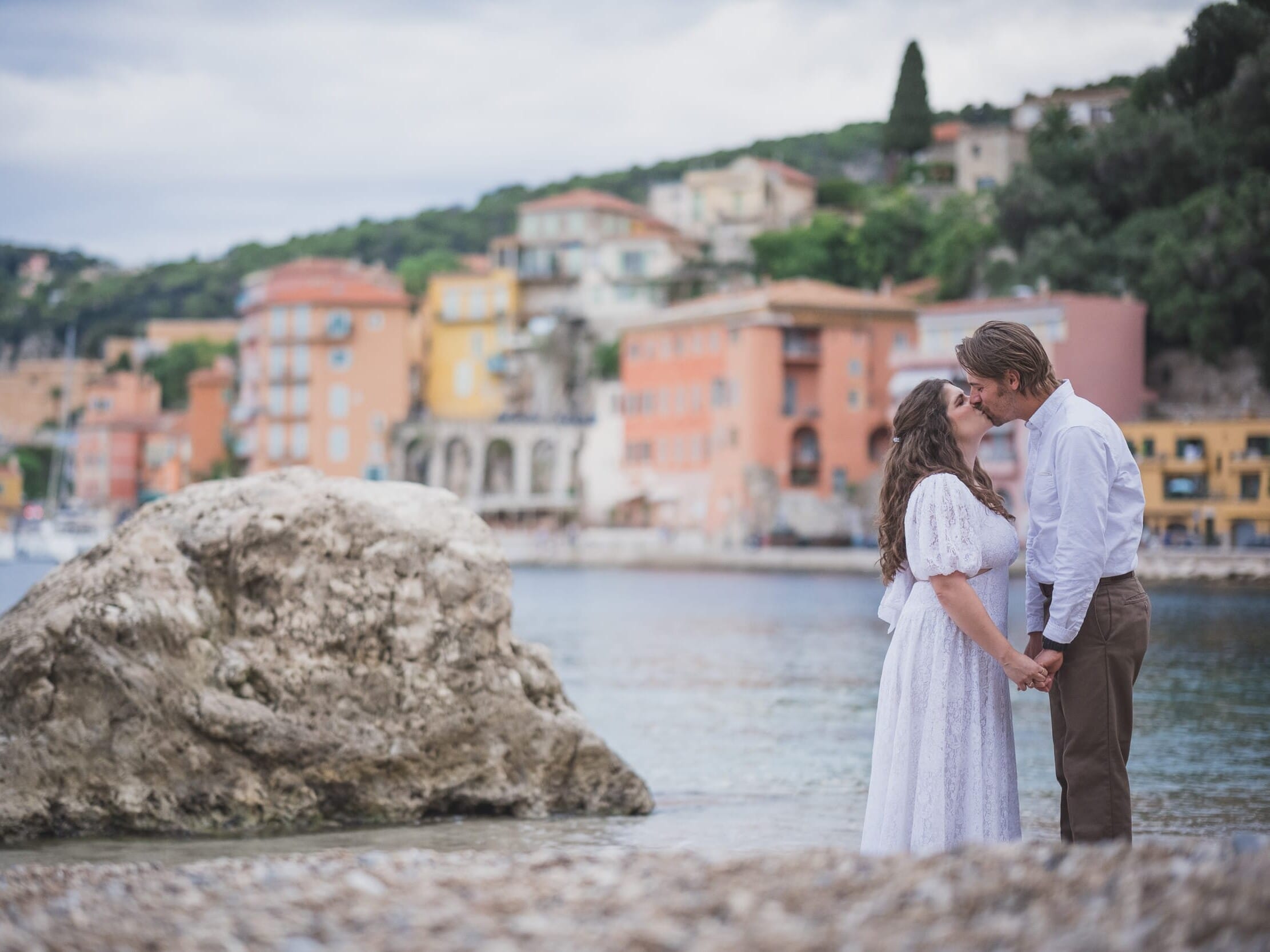 The Most Romantic Villefranche-sur-Mer Proposal Locations: A Riviera Guide 2 Villefranche sur Mer seaside Intimate rainy elopement wedding 1027 edited
