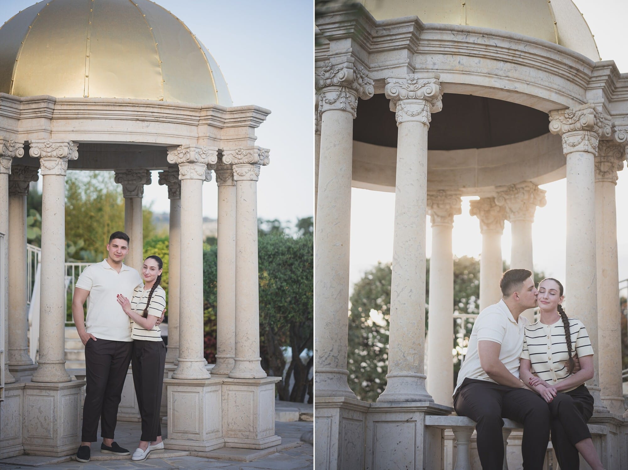A Breathtaking Surprise Proposal at Château de la Chèvre d’Or, Eze | French Riviera 17 Eze Chateau Chevre d'or Proposal couple at temple of loveProposal Planning & photography WildRoses