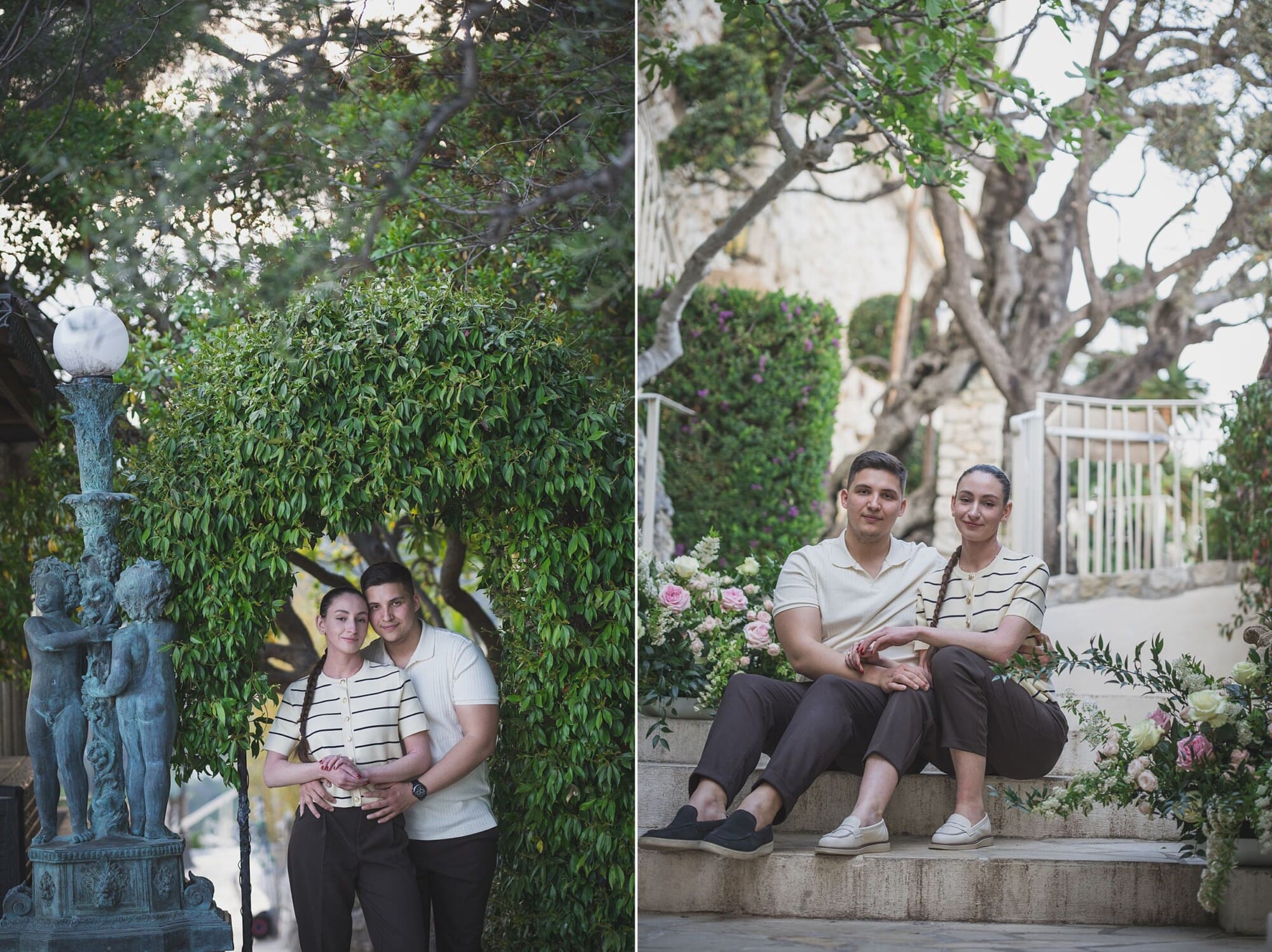A Breathtaking Surprise Proposal at Château de la Chèvre d’Or, Eze | French Riviera 20 Eze Chateau Chevre d'or Proposal couple exploring the gardenProposal Planning & photography WildRoses